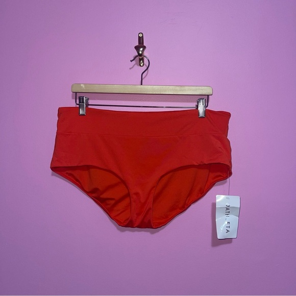 Athleta Bikini Bottom Women's Size XL Vermillion Essential Swim Boyshort NWT - Picture 2 of 10